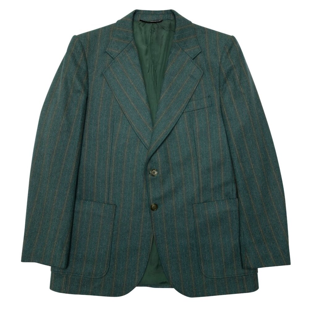 Sundazed (France) 70s Vintage Dormeuil Wool Flannel Pinstripe Blazer : L